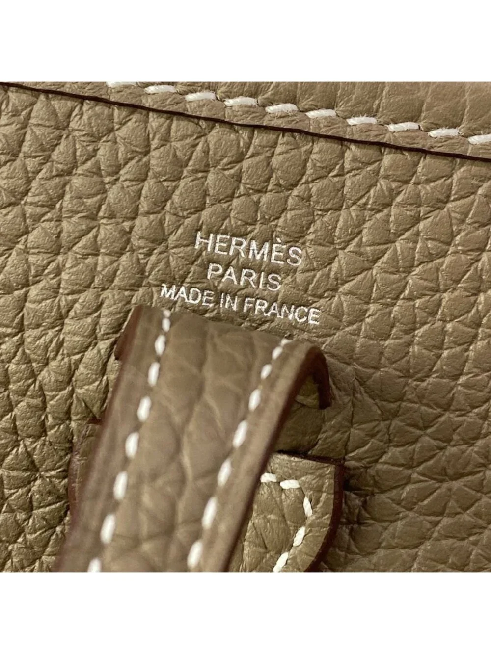 Hermes Shoulder Bag Evelyne TPM Amazon Maxi Quadrille Etoupe Silver